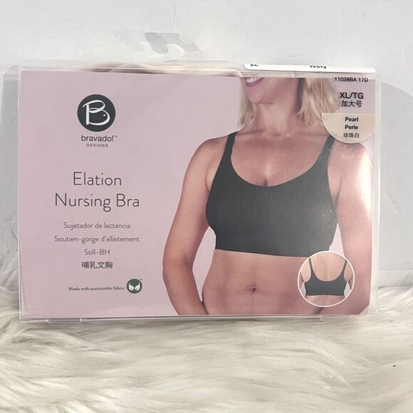 Bravado Designs Women’s Elation Nursing Bra Pullover Maternity Ivory Sz X-Large - Picture 10 of 12